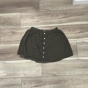 Forever 21 olive green  Button-Up Mini Skirt